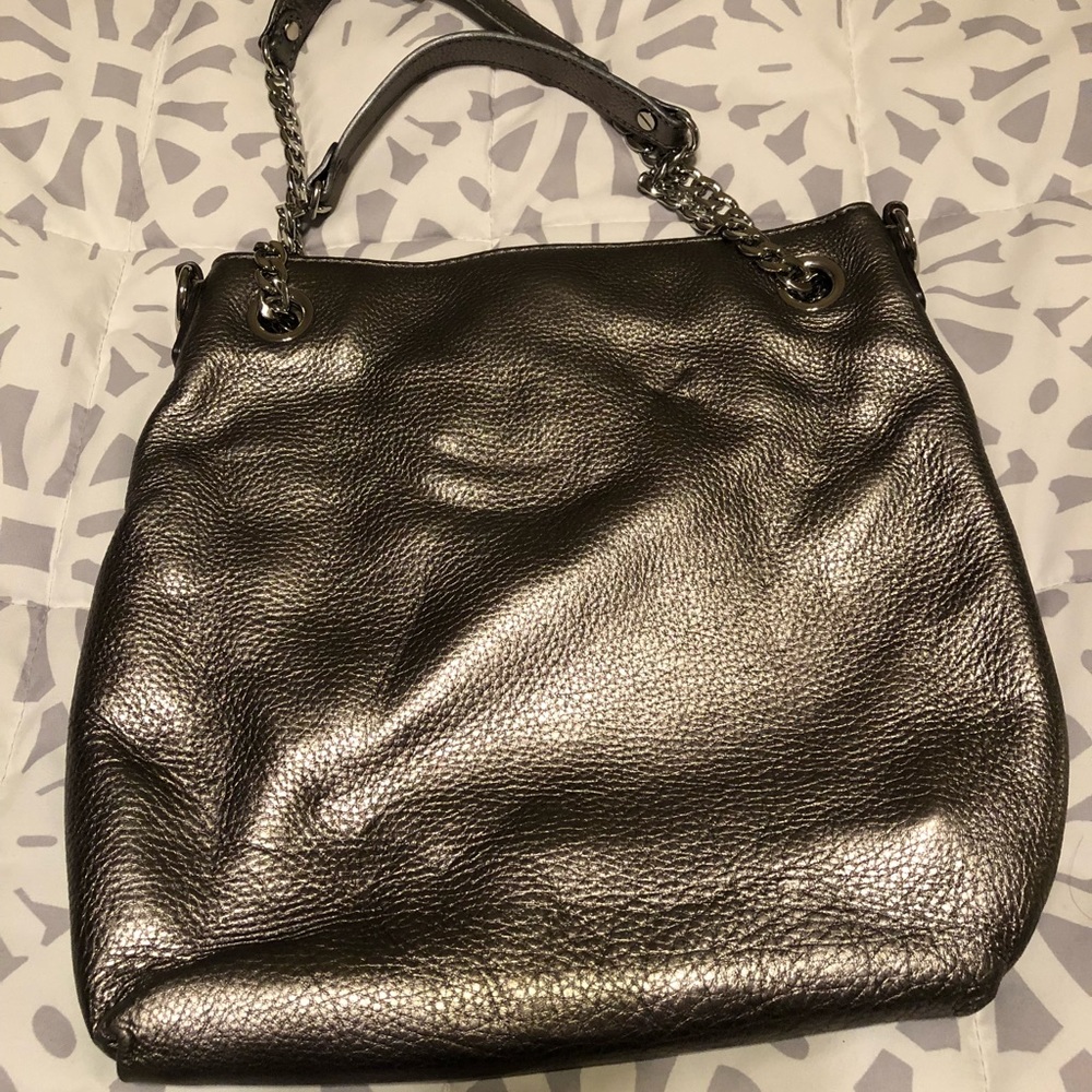Pewter dual purpose purse